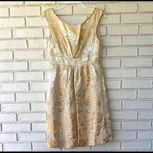 Cream & Gold brocade Kate Spade Deanna Dress